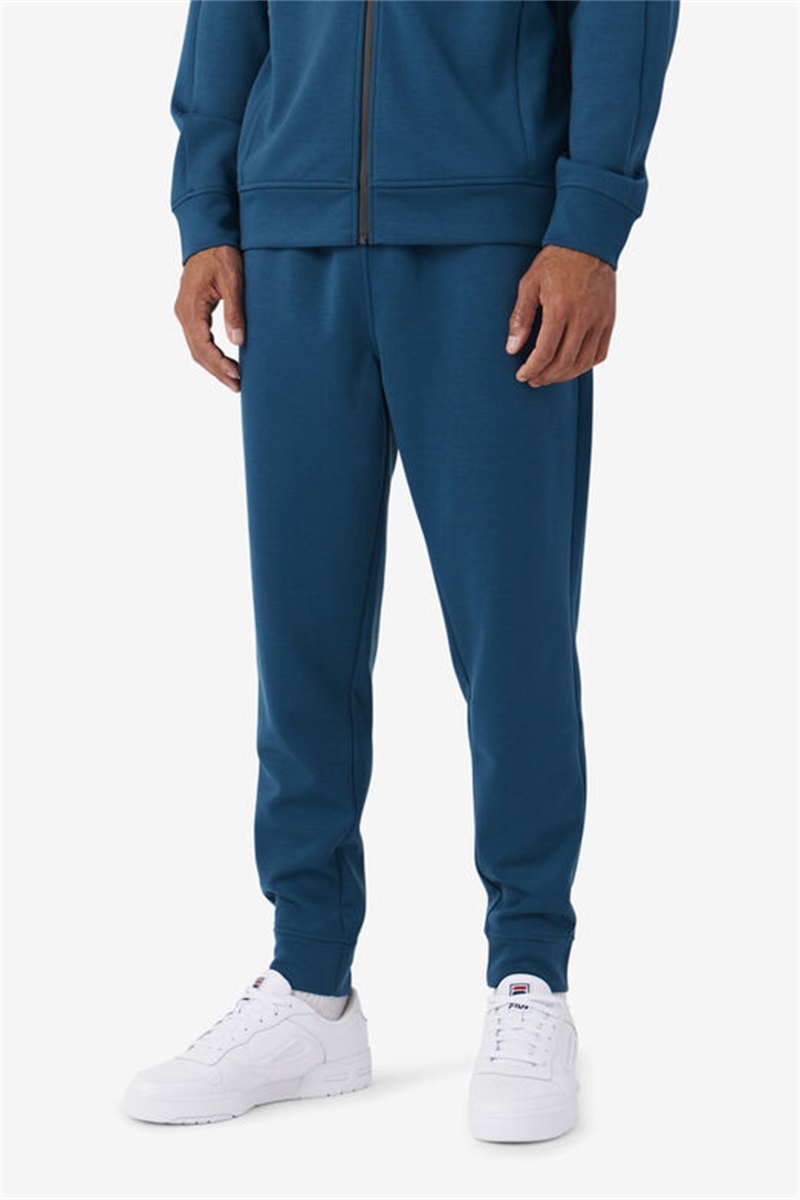 Blue / Black Men's Fila Himmat Joggers | Saudi Arabia-781043