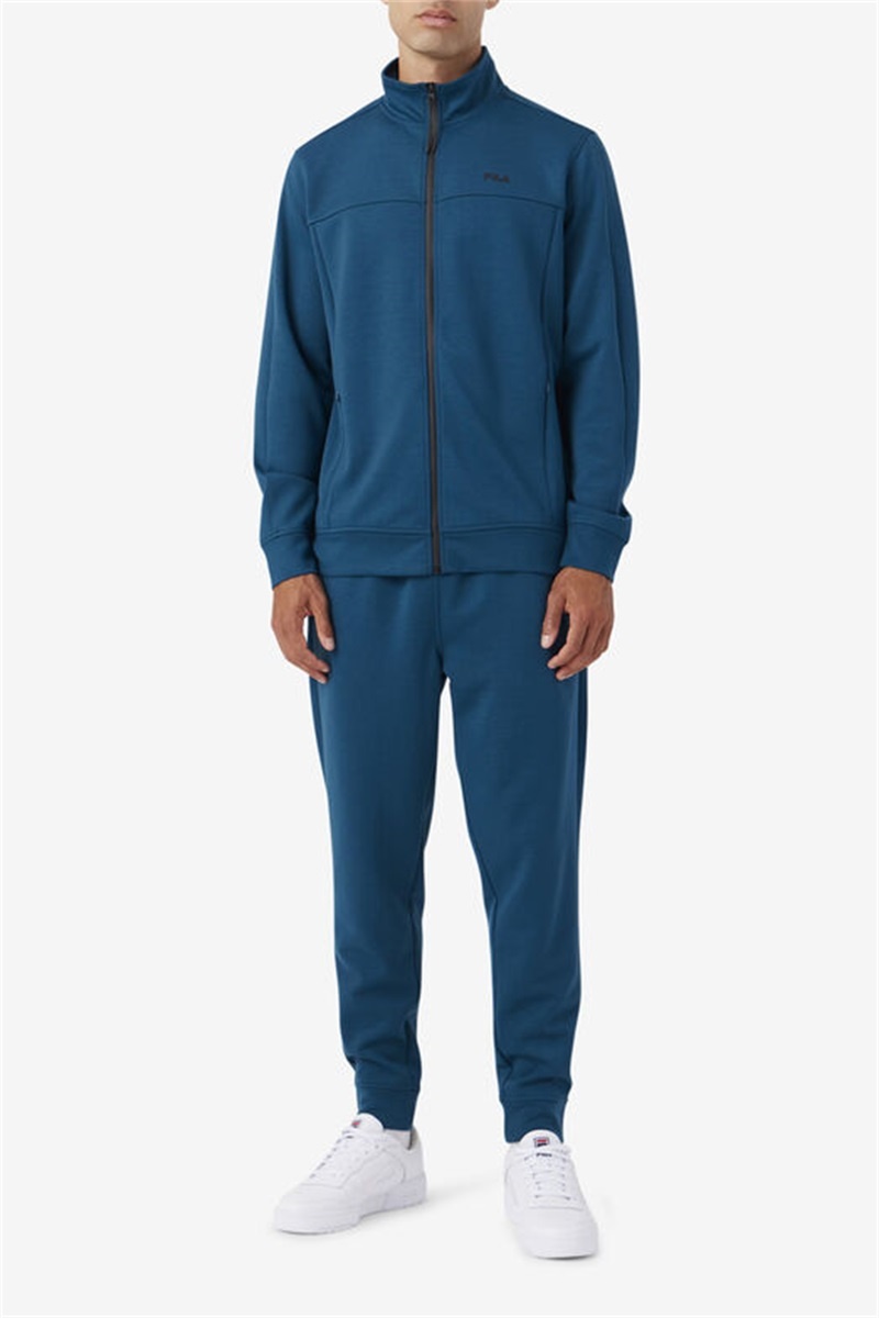 Blue / Black Men's Fila Himmat Joggers | Saudi Arabia-781043
