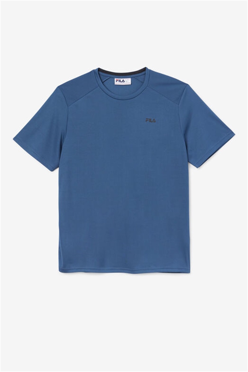 Blue / Black Men\'s Fila Kaab Crew Tops | Saudi Arabia-573098