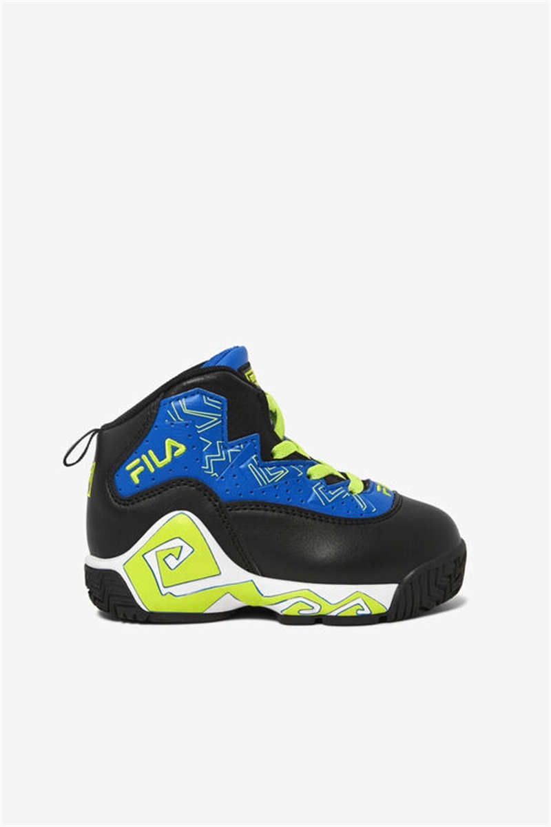 Blue / Black / Light Green Kids\' Fila MB Shoes | Saudi Arabia-952180