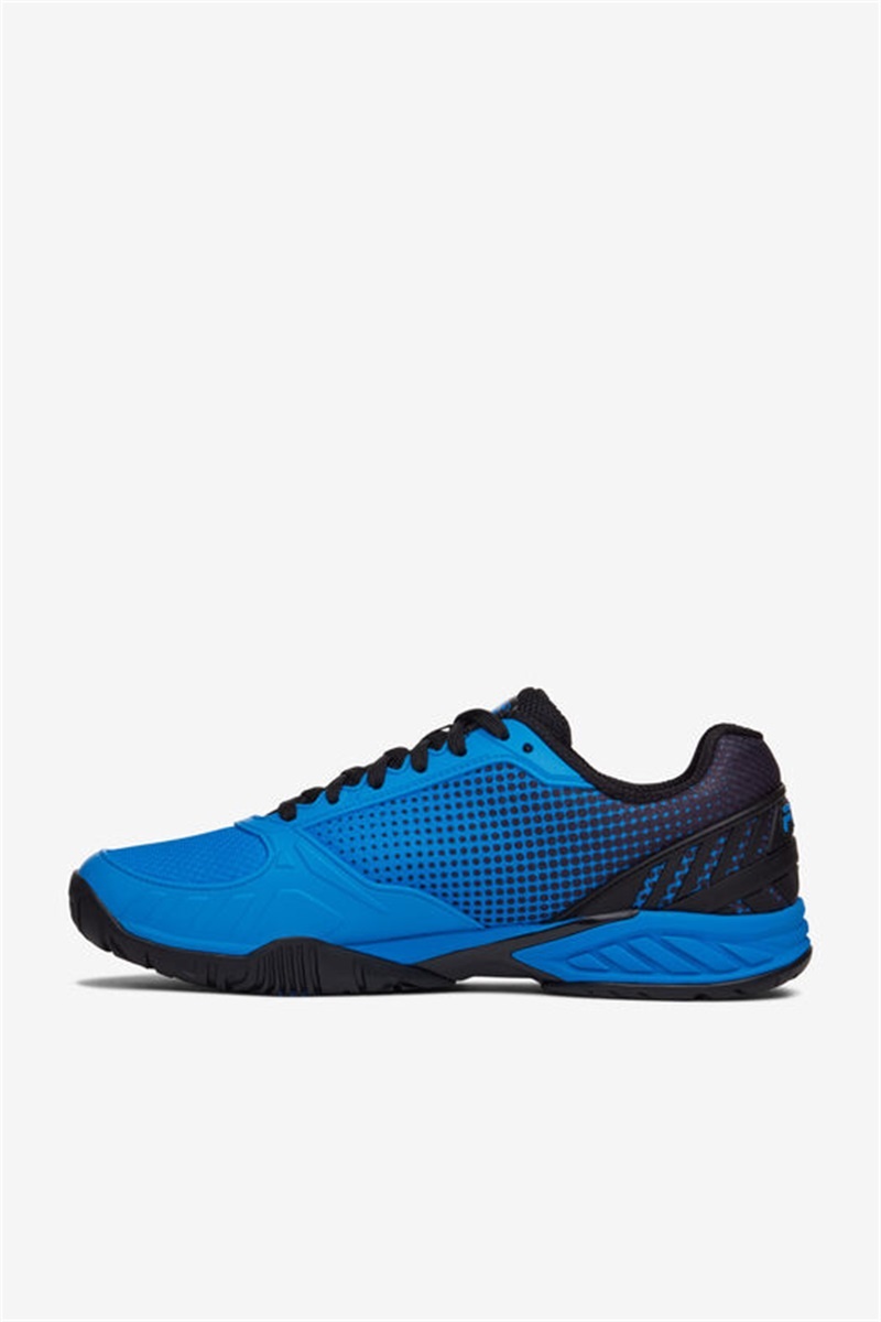 Blue / Black / White Men's Fila Volley Zone Pickleball Shoes | Saudi Arabia-801476