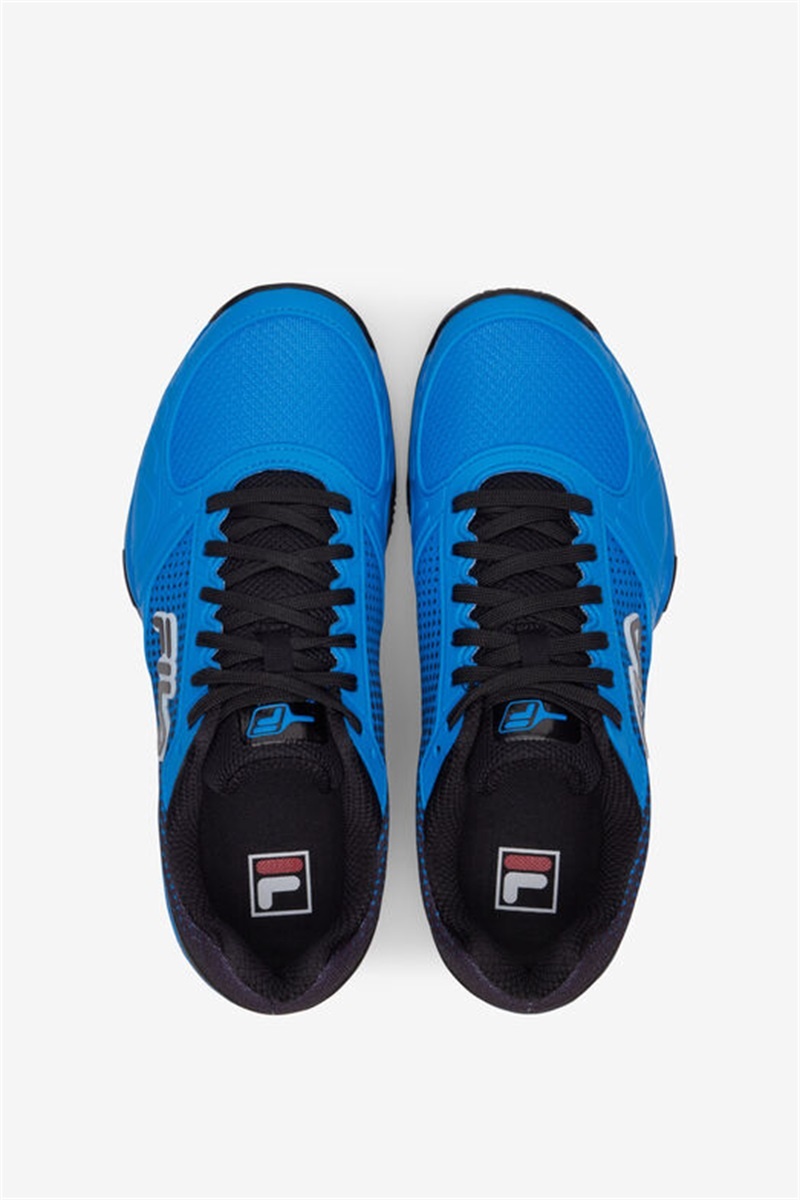 Blue / Black / White Men's Fila Volley Zone Pickleball Shoes | Saudi Arabia-801476