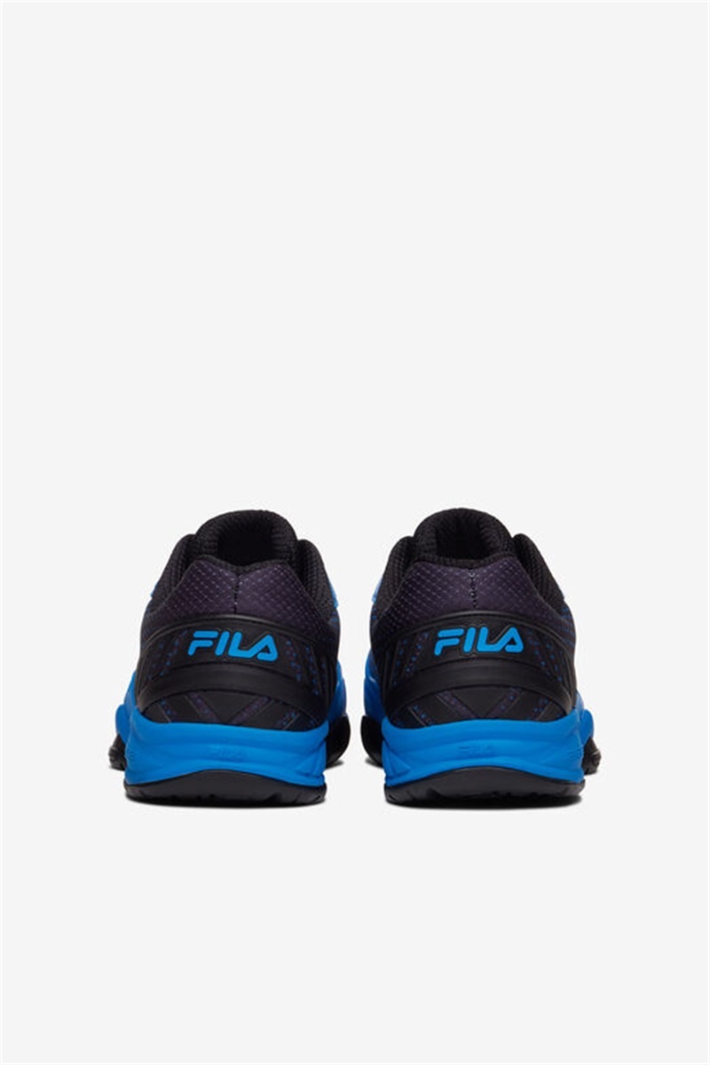 Blue / Black / White Men's Fila Volley Zone Pickleball Shoes | Saudi Arabia-801476