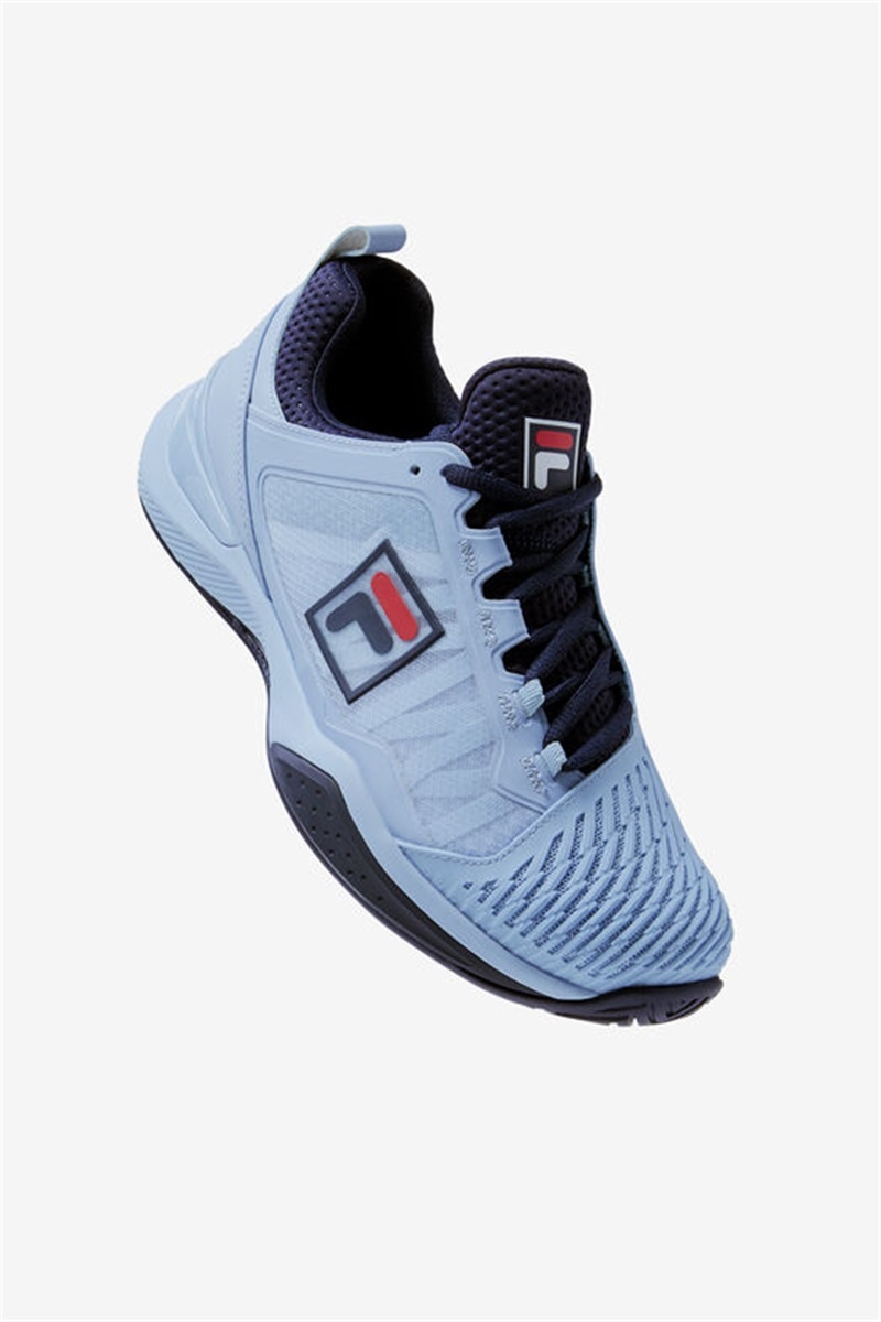Blue / Navy / Red Men's Fila Speedserve Energized Tennis Shoes | Saudi Arabia-329074