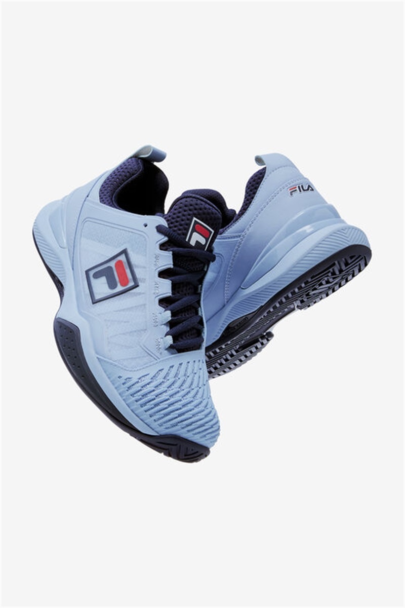 Blue / Navy / Red Men's Fila Speedserve Energized Tennis Shoes | Saudi Arabia-329074