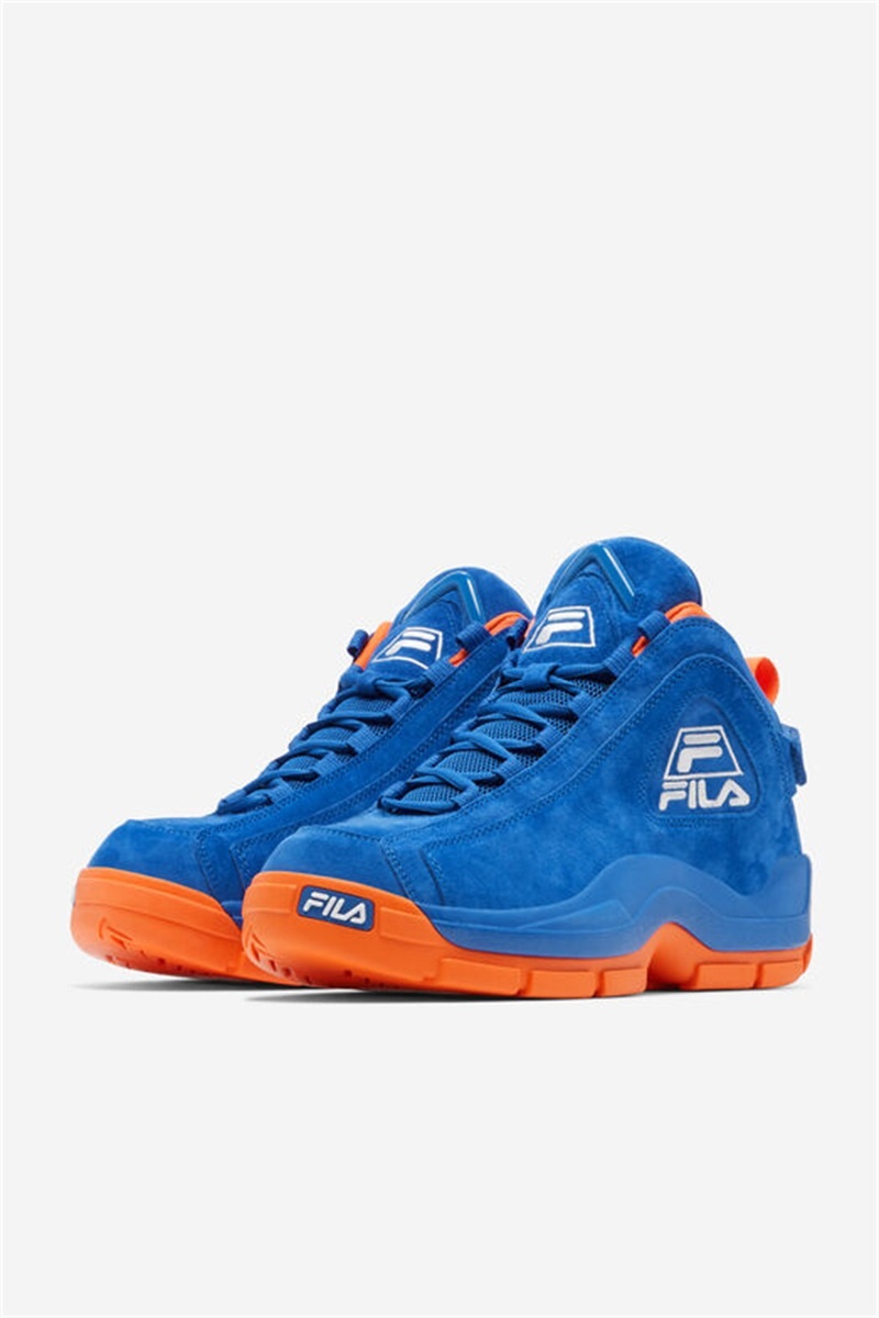 Blue / Orange / White Men's Fila Grant Hill 2 Sneakers | Saudi Arabia-475093