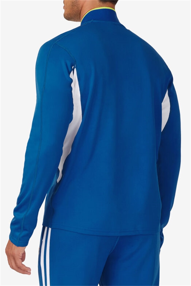 Blue / White Men's Fila Center Court 1/4 Zip Shirts | Saudi Arabia-530769