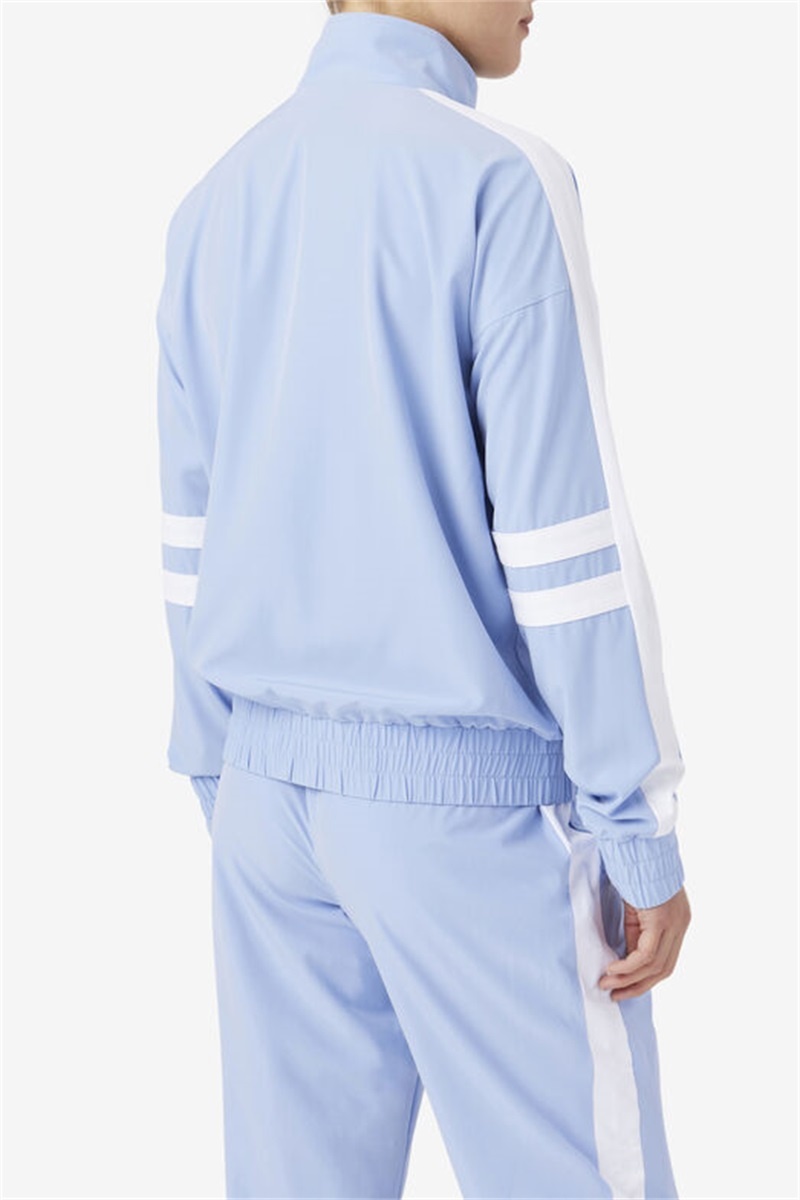 Blue / White Men's Fila Jovia Track Jackets | Saudi Arabia-745928