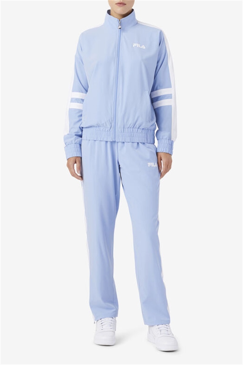 Blue / White Men's Fila Jovia Track Jackets | Saudi Arabia-745928