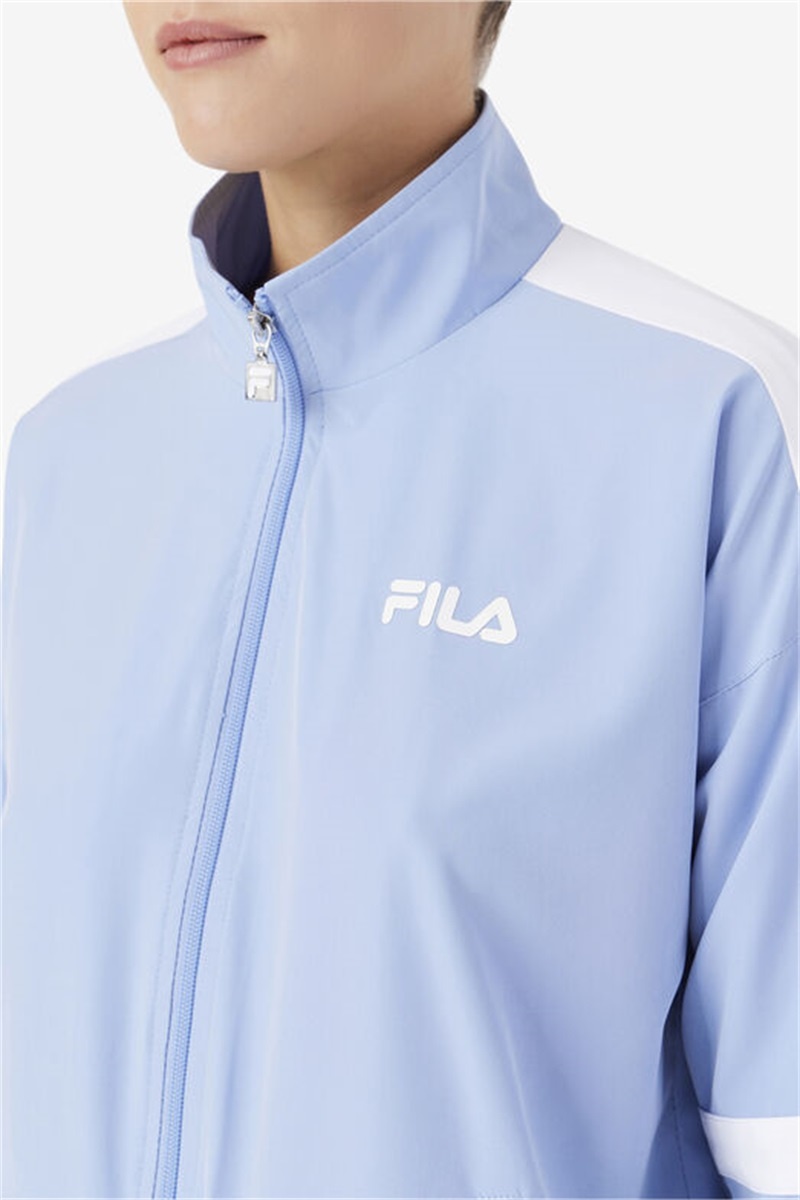 Blue / White Men's Fila Jovia Track Jackets | Saudi Arabia-745928