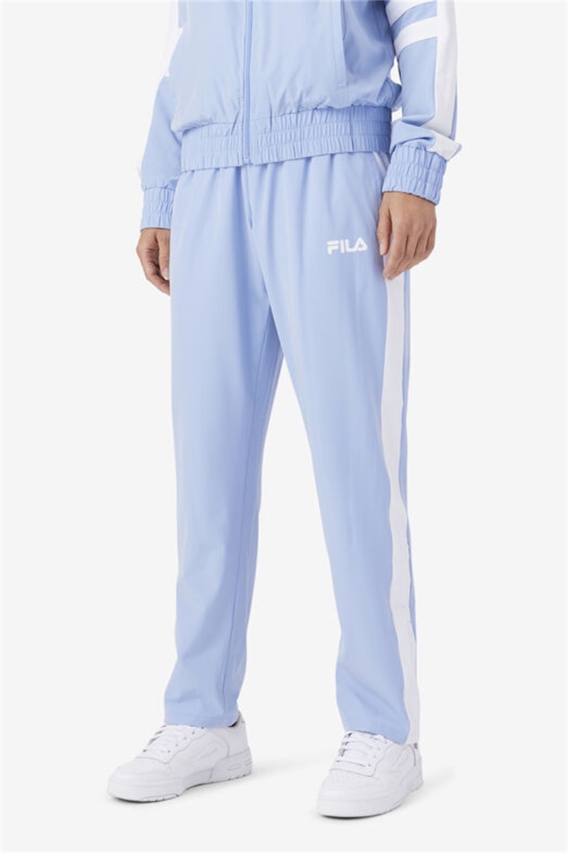 Blue / White Men's Fila Jovia Track Pants | Saudi Arabia-750169