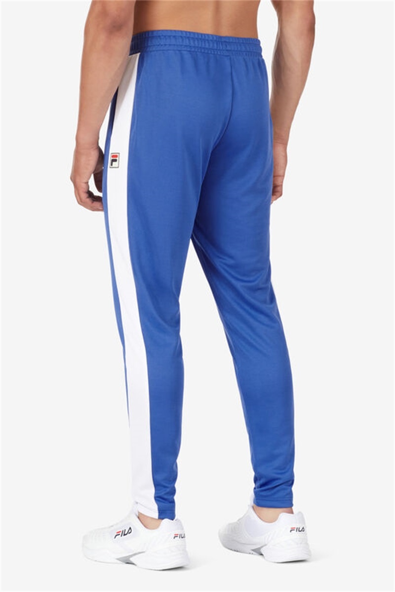 Blue / White Men's Fila La Finale Track Pants | Saudi Arabia-751026
