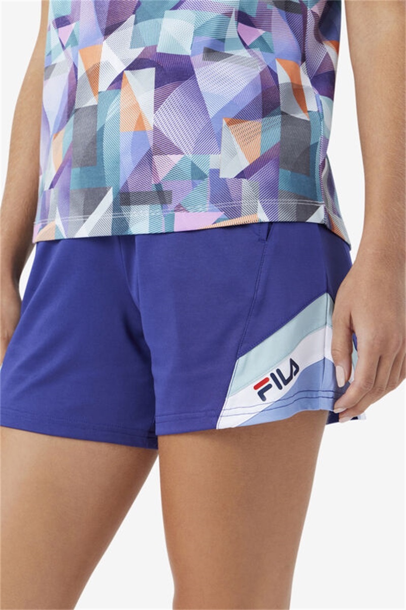 Blue / White Women's Fila Oeakleighs Shorts | Saudi Arabia-985376