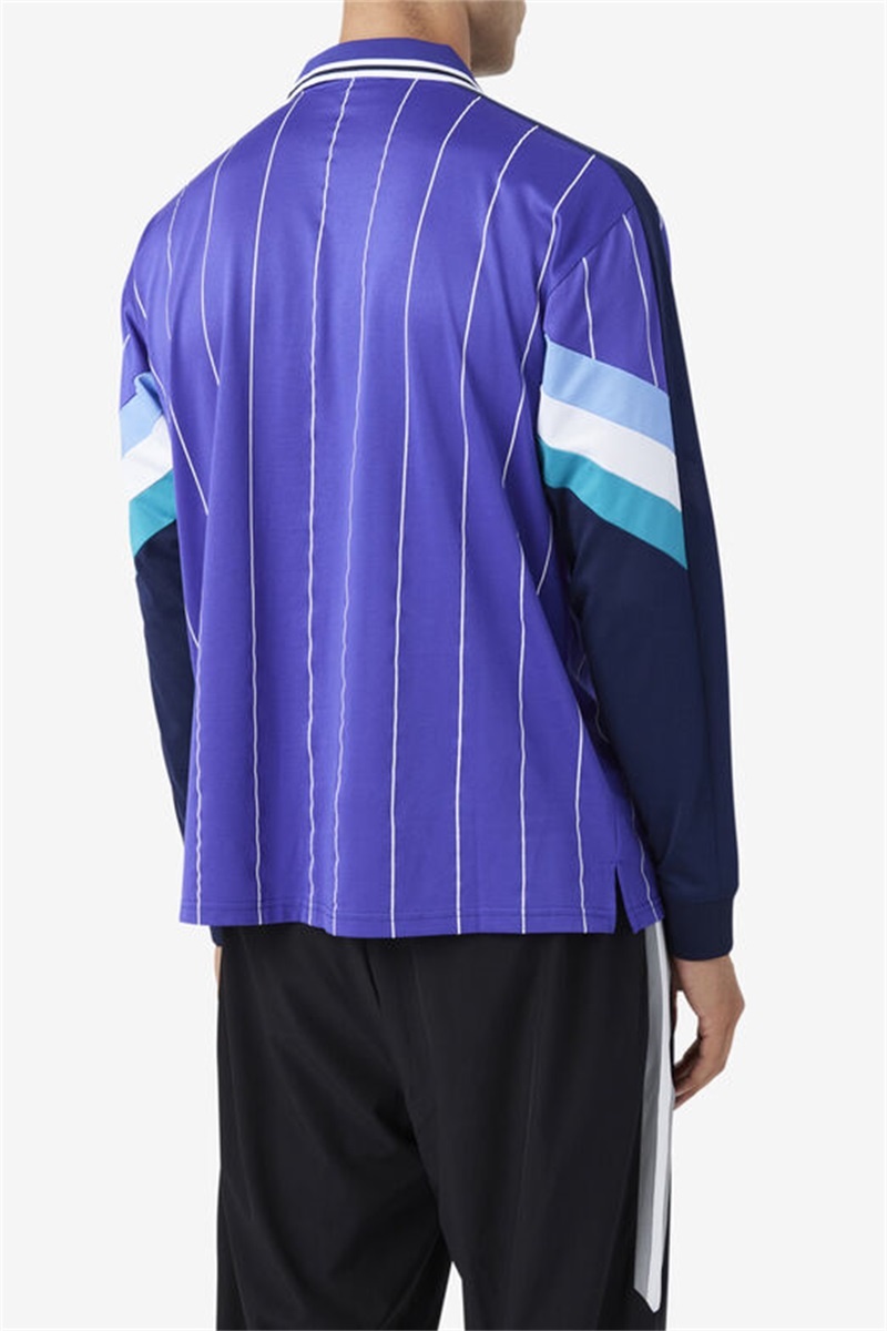 Blue / White / Blue Men's Fila Kay Goalie Jersey | Saudi Arabia-612594