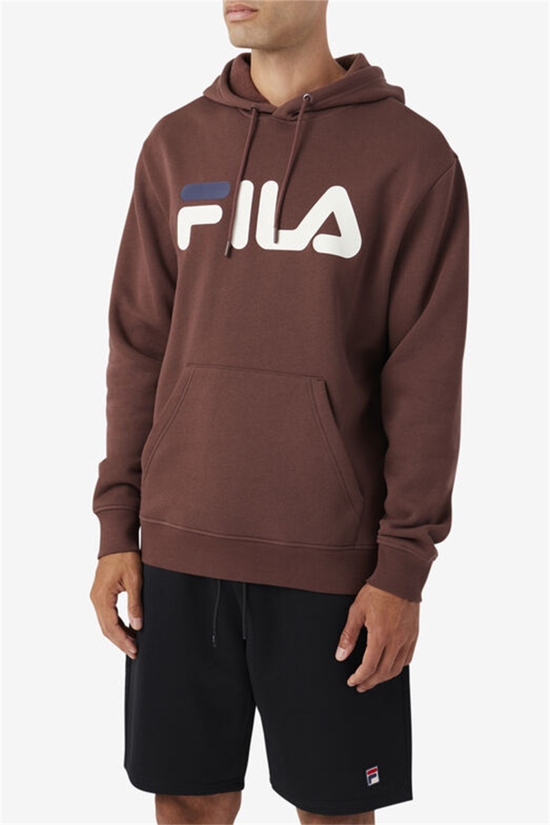 Brown Grey / Navy Men's Fila Samari Hoodie | Saudi Arabia-463085