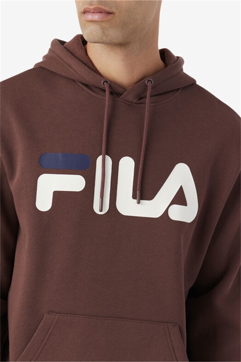 Brown Grey / Navy Men's Fila Samari Hoodie | Saudi Arabia-463085