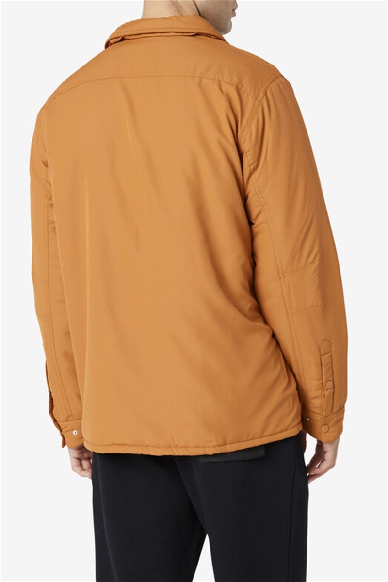 Brown Men's Fila Nile Shacket Windbreaker | Saudi Arabia-817654