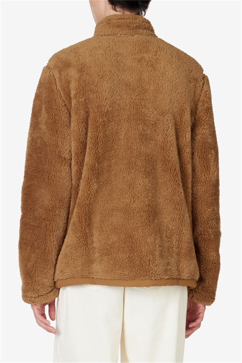 Brown Men's Fila Premium Sherpa Jackets | Saudi Arabia-185279