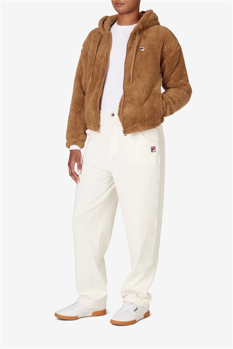 Brown Women's Fila Chilly Hoodie | Saudi Arabia-278640