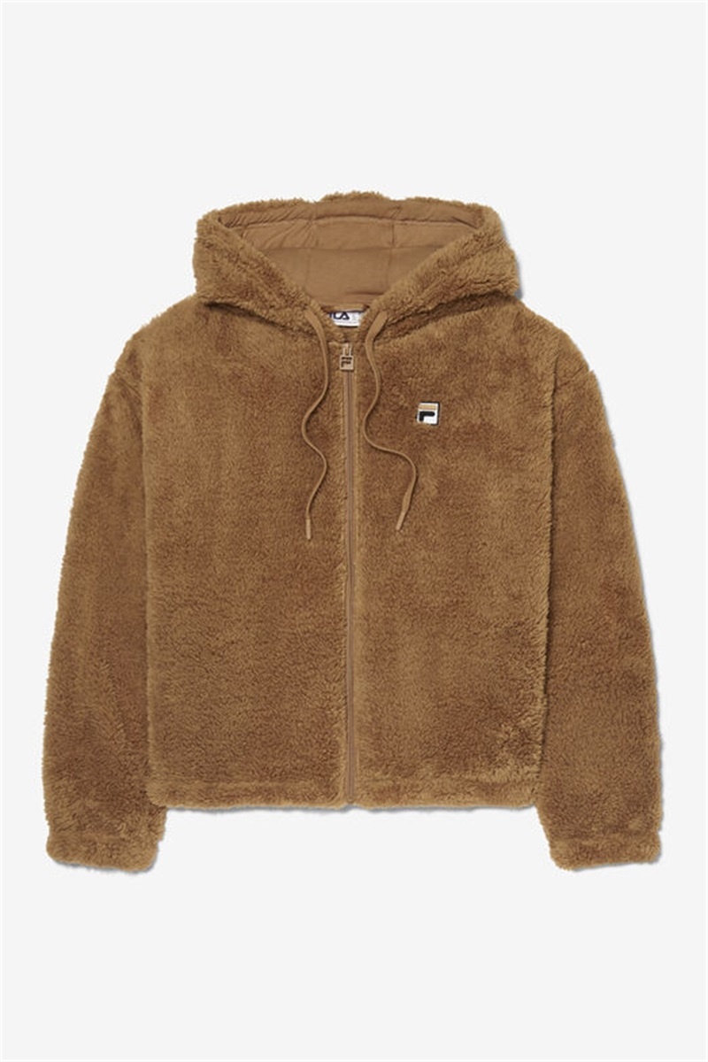 Brown Women\'s Fila Chilly Hoodie | Saudi Arabia-278640