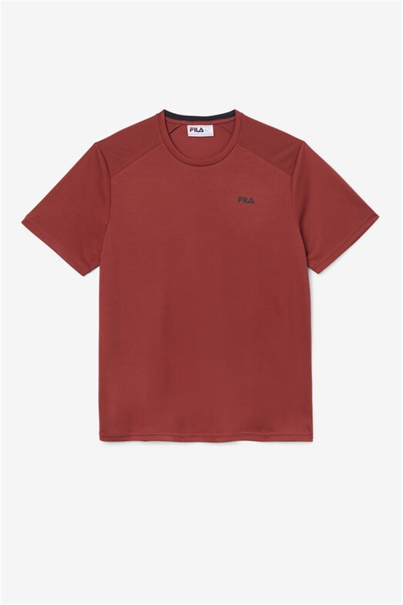 Brown / Black Men\'s Fila Kaab Crew Tops | Saudi Arabia-301872
