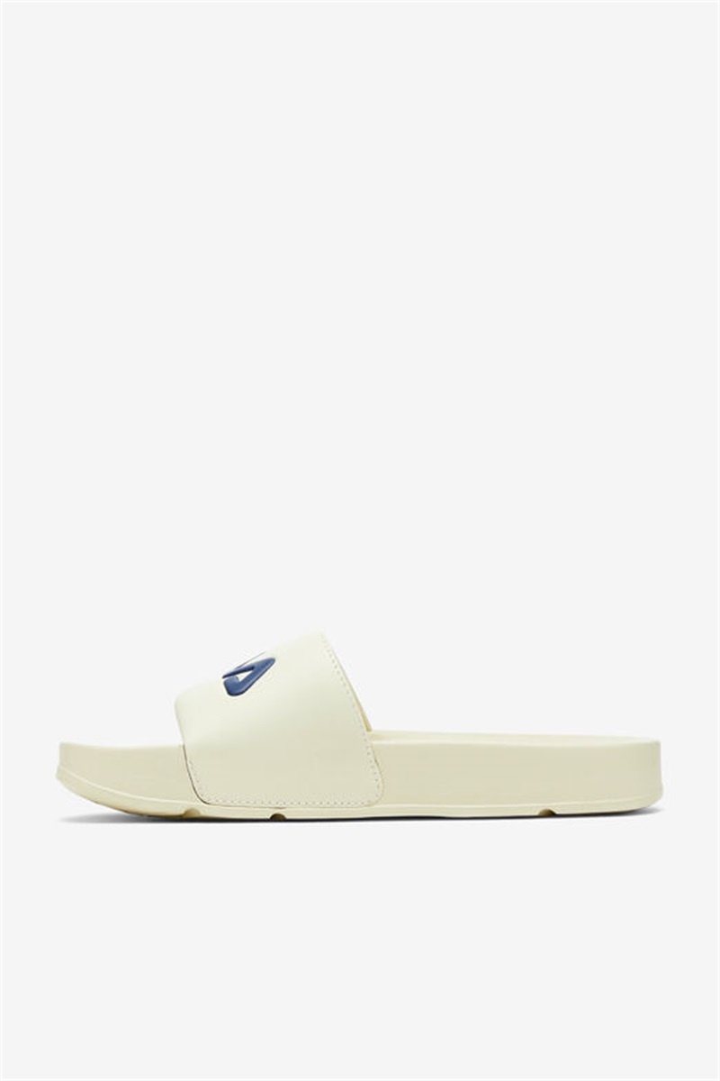 Cream / Navy / Red Men's Fila Drifter Slides | Saudi Arabia-695037