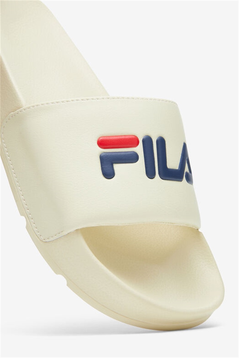Cream / Navy / Red Men's Fila Drifter Slides | Saudi Arabia-695037