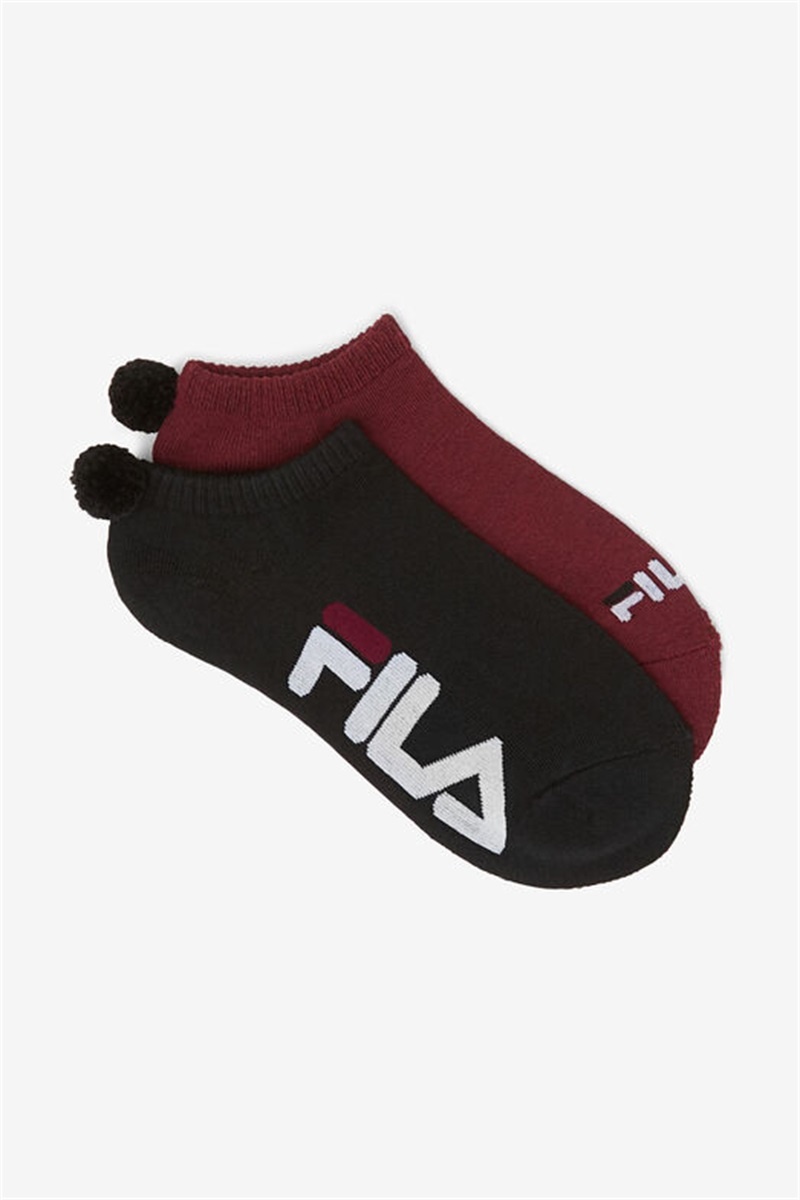 Dark Red Men\'s Fila Pom Pom 2-Pack Socks | Saudi Arabia-609342
