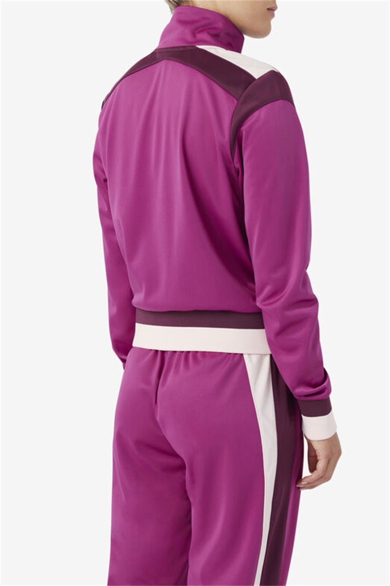 Dark Red / Purple Burgundy Men's Fila Sandy Track Jackets | Saudi Arabia-075963