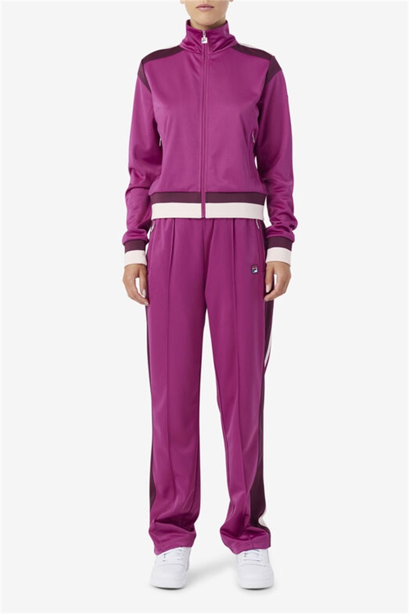Dark Red / Purple Burgundy Men's Fila Sandy Track Jackets | Saudi Arabia-075963