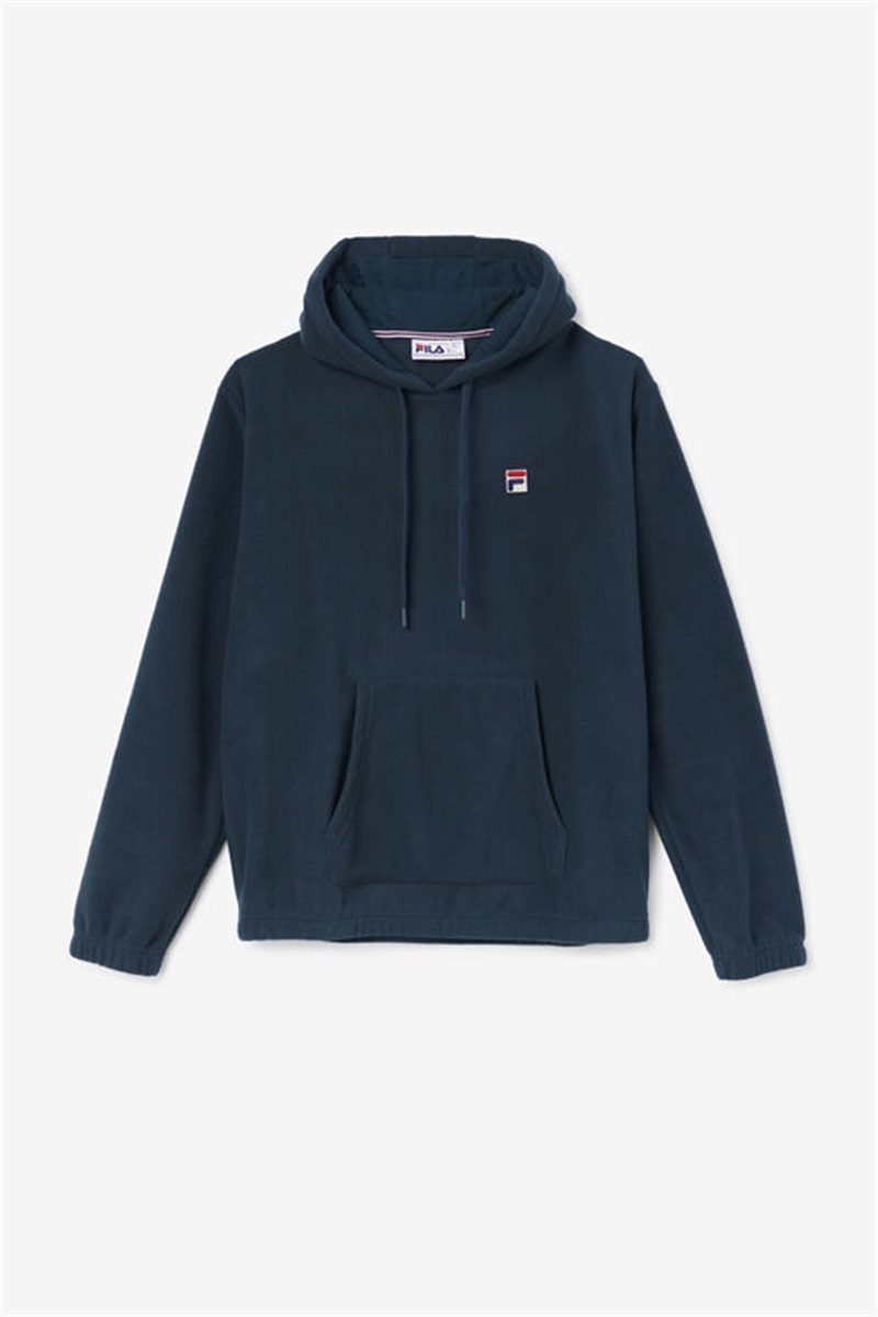 Dark Turquoise Men\'s Fila Finn Fleece Hoodie | Saudi Arabia-956813