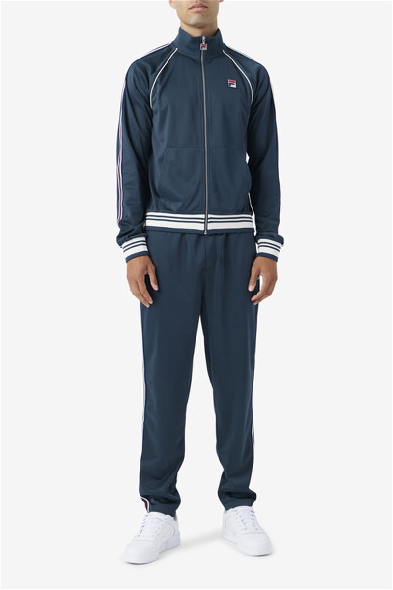 Dark Turquoise Men's Fila Sidney Pants | Saudi Arabia-850726