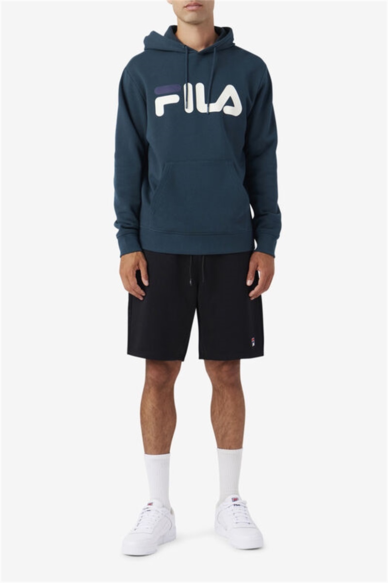 Dark Turquoise / Navy Men's Fila Samari Hoodie | Saudi Arabia-970582
