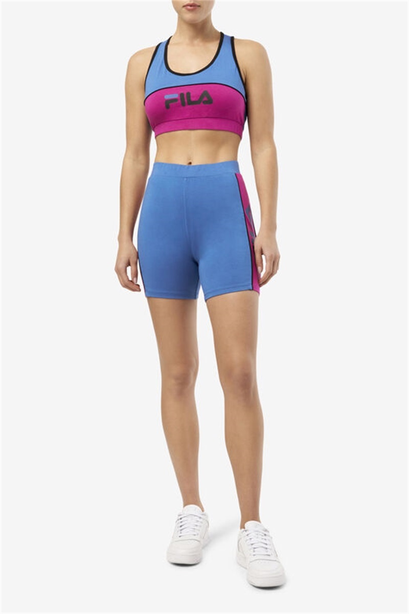 Deep Blue Women's Fila Davina Bike Shorts | Saudi Arabia-053294