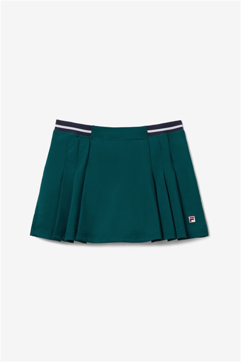 Deep Turquoise / Navy / White Women\'s Fila Heritage Signature Skirts | Saudi Arabia-927384