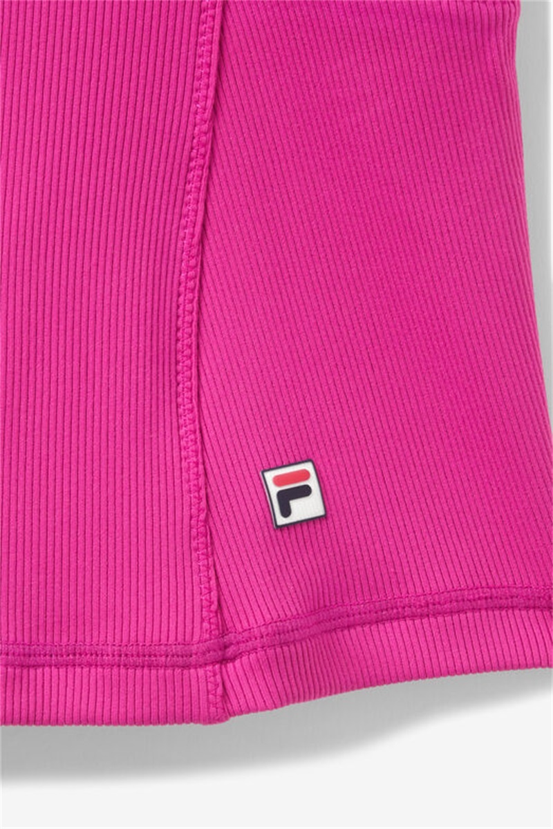 Fuchsia Women's Fila Baseline Halter Tanks | Saudi Arabia-213548