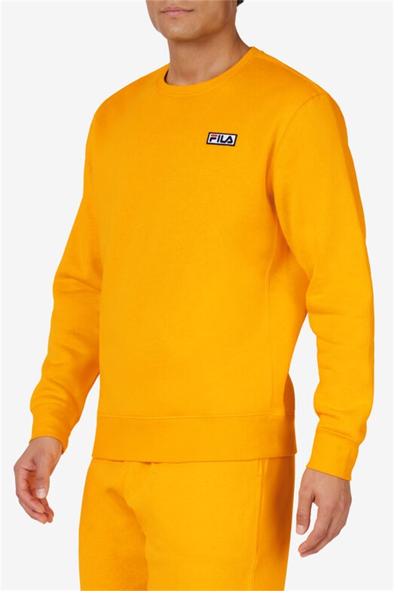 Gold Men's Fila Garran Crew Sweatshirts | Saudi Arabia-095483
