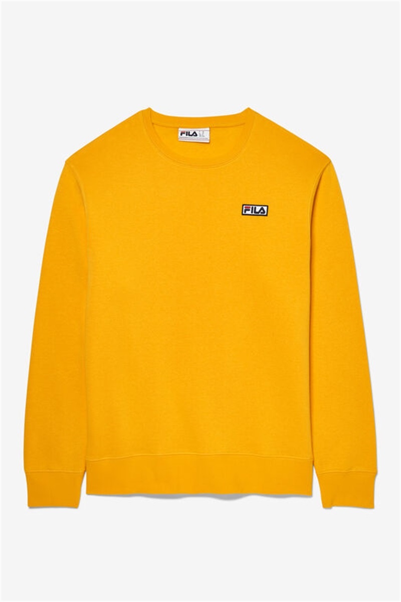 Gold Men\'s Fila Garran Crew Sweatshirts | Saudi Arabia-095483