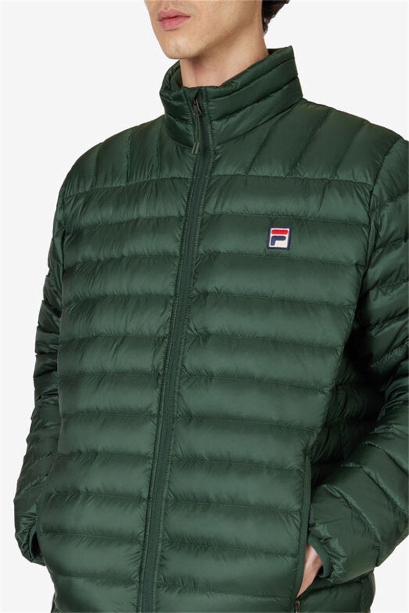 Green Men's Fila Premium Lightweight Puffers | Saudi Arabia-743251