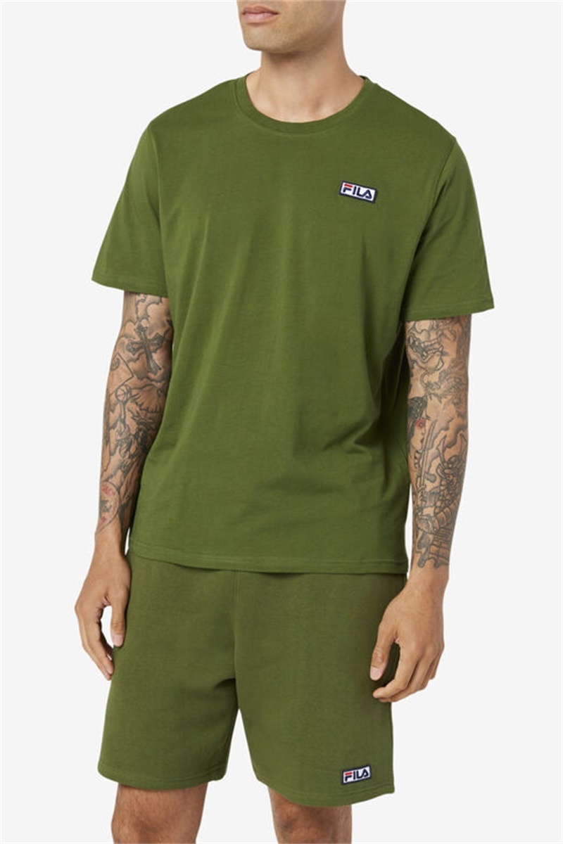 Green Men's Fila Skylar Tee | Saudi Arabia-539647