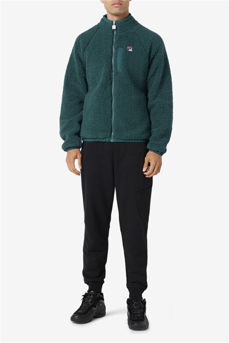 Green Men's Fila Yuri Jackets | Saudi Arabia-176384