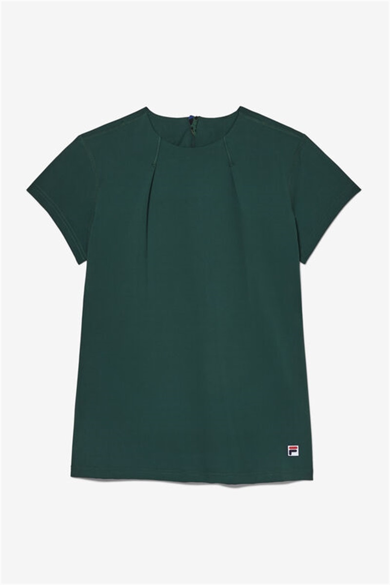 Green Women\'s Fila Essentials Short Sleeve Tops | Saudi Arabia-378514