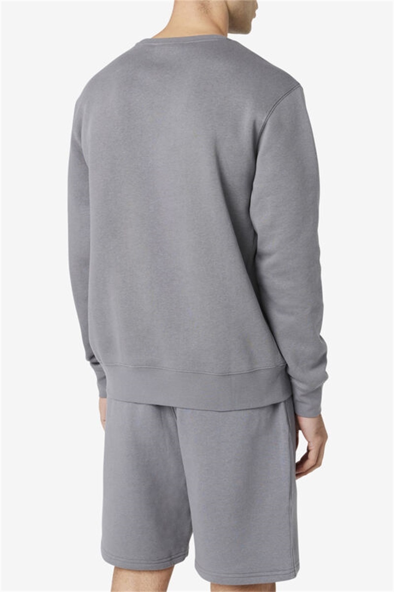 Grey Men's Fila Garran Crew Sweatshirts | Saudi Arabia-237460