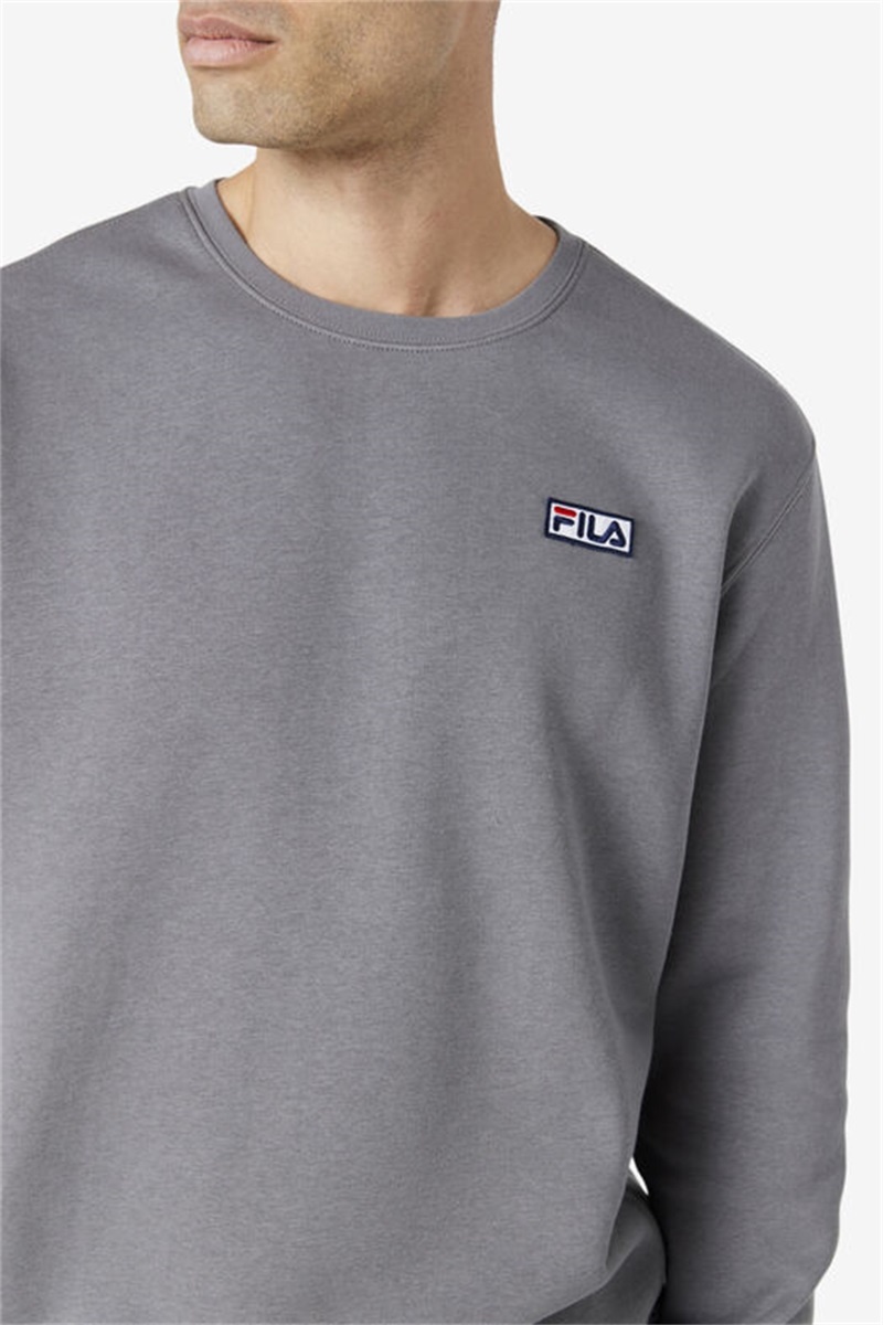 Grey Men's Fila Garran Crew Sweatshirts | Saudi Arabia-237460