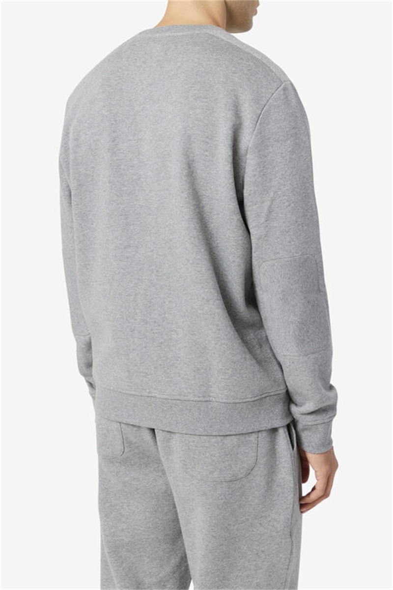 Grey Men's Fila Juddah Crew Sweatshirts | Saudi Arabia-056214