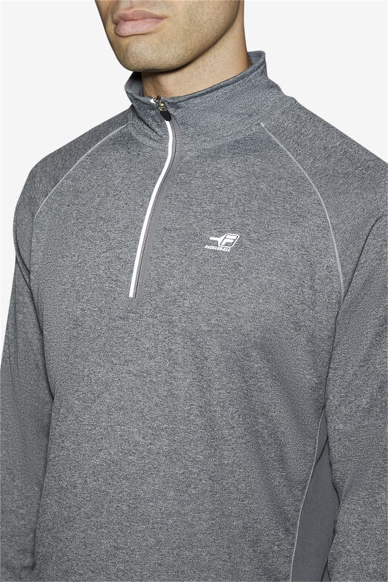 Grey Men's Fila Pickleball 1/4 Zip Shirts | Saudi Arabia-749325