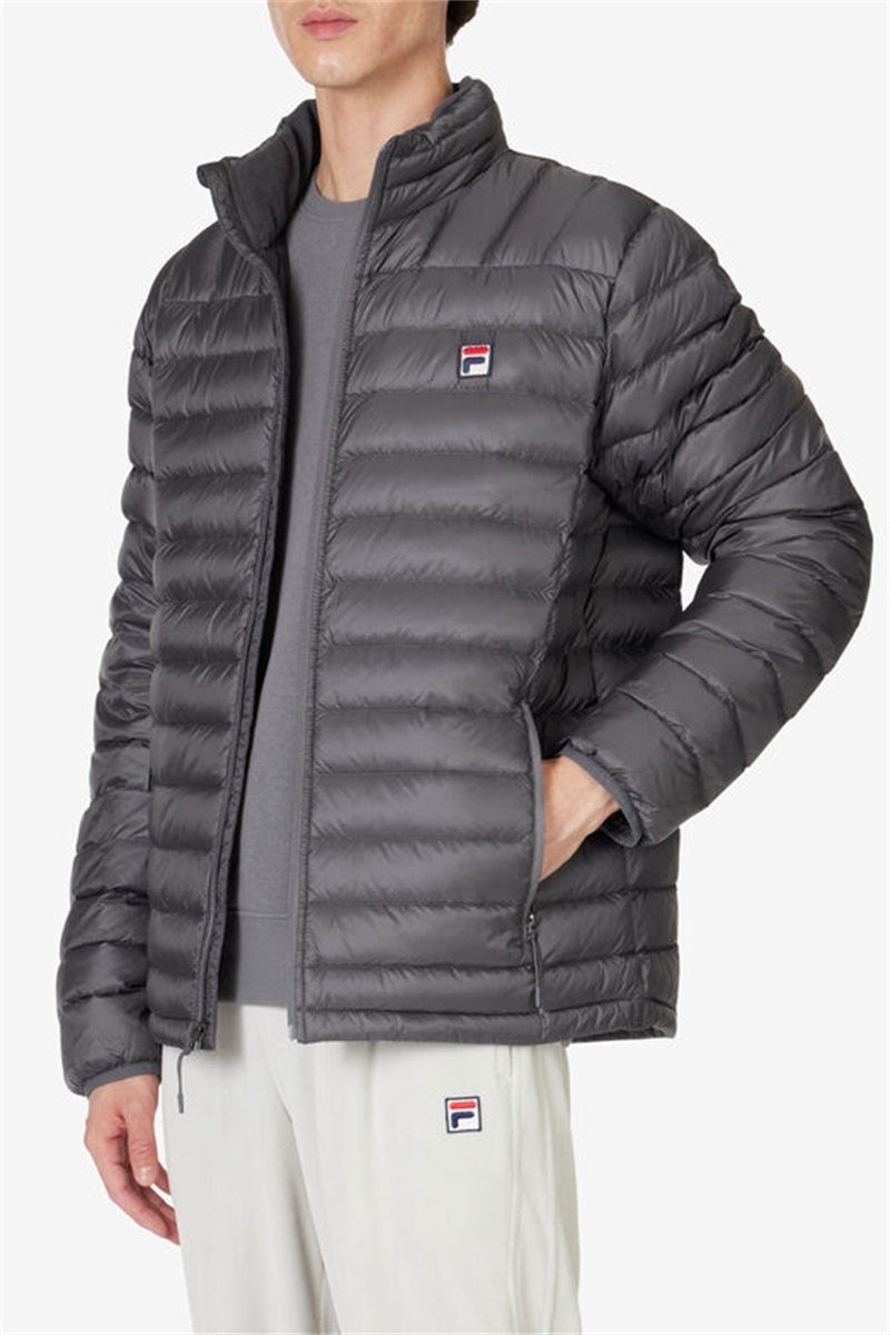 Grey Men's Fila Premium Lightweight Puffers | Saudi Arabia-065839