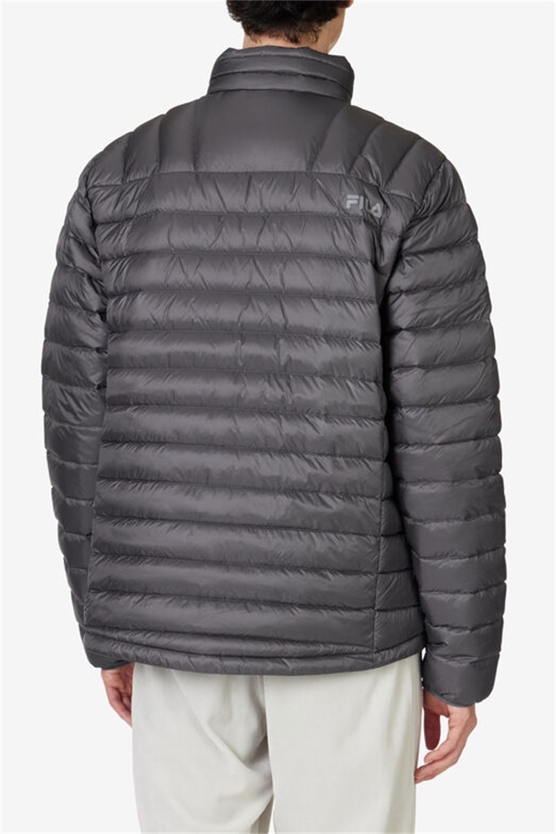 Grey Men's Fila Premium Lightweight Puffers | Saudi Arabia-065839