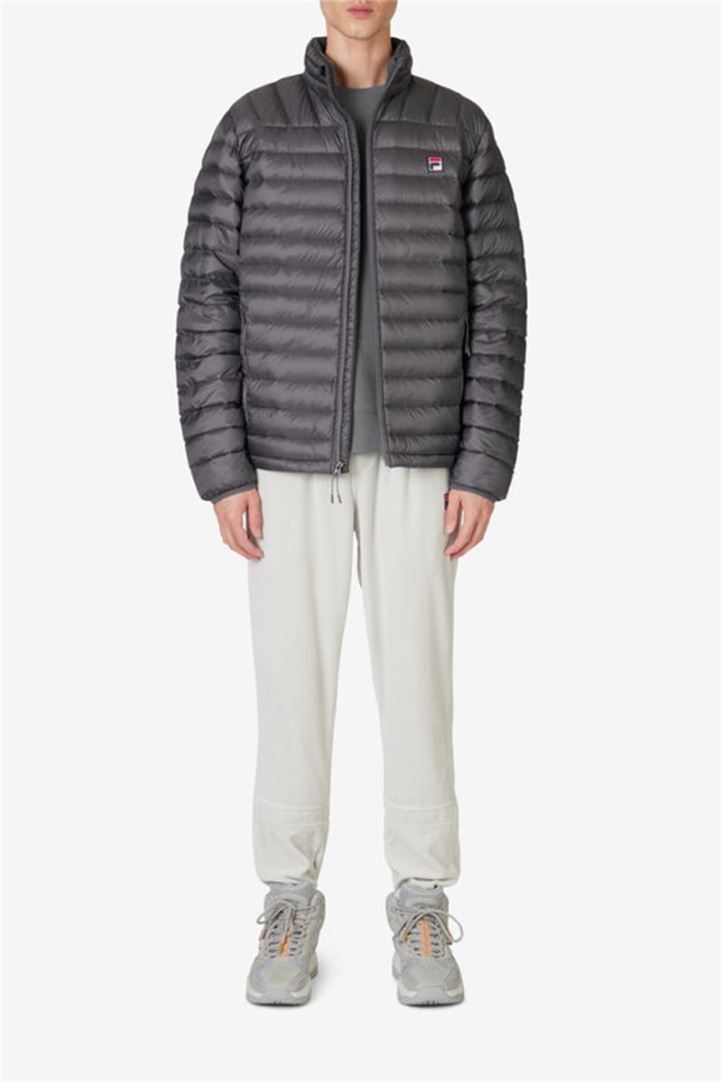 Grey Men's Fila Premium Lightweight Puffers | Saudi Arabia-065839