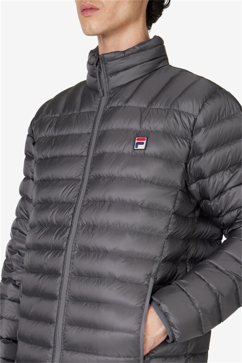 Grey Men's Fila Premium Lightweight Puffers | Saudi Arabia-065839